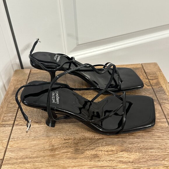 JEFFREY CAMPBELL Fluxx Kitten Heels in Black Patent Size US 7 - Picture 7 of 16